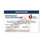 🩹 Heartsaver® First Aid CPR AED eCard – Official AHA Digital Certification